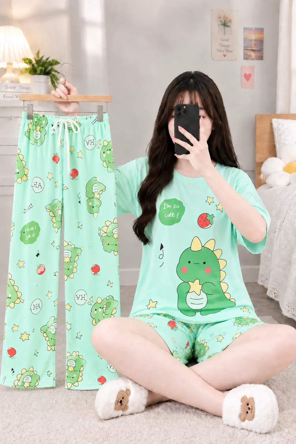 3 Piece Little Dino Imported Nightwear Set