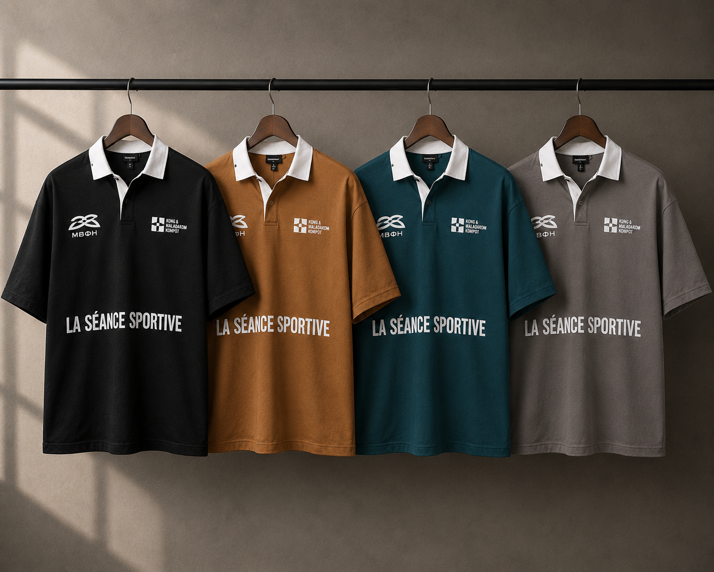 Genz Oversized Drop Shoulder Polo Shirt - Teal
