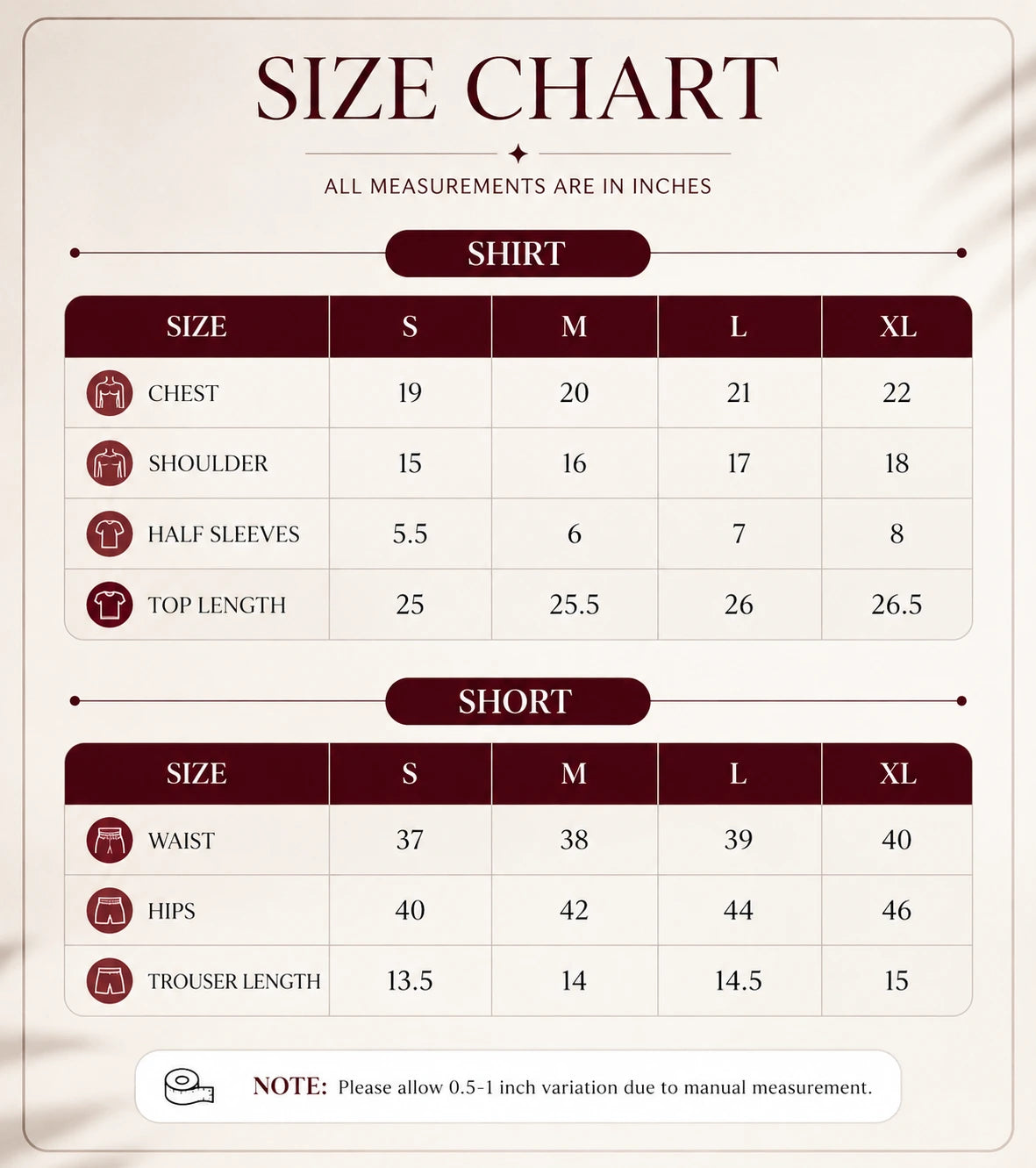 Luxury Silk Short Night Suit - Red