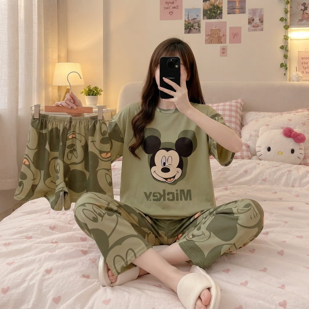 3 Piece Mickey Mouse Imported Nightwear Set