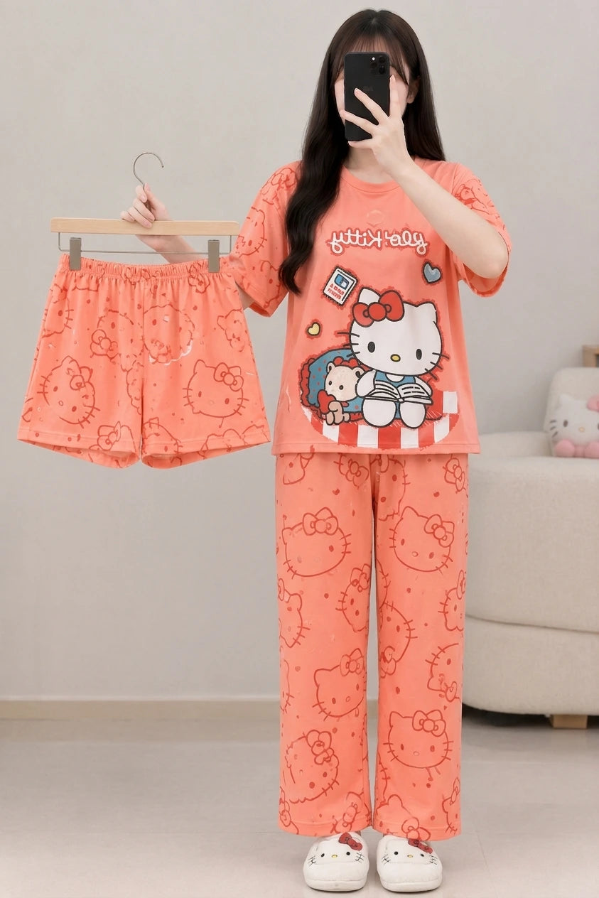 3 Piece Hello Kitty Imported Nightwear Set