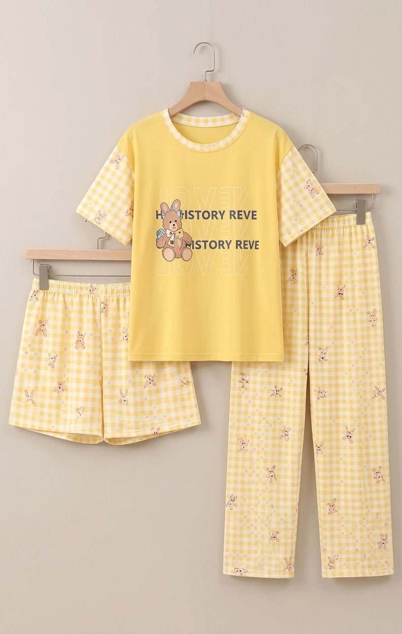 3 Piece History Imported Nightwear Set