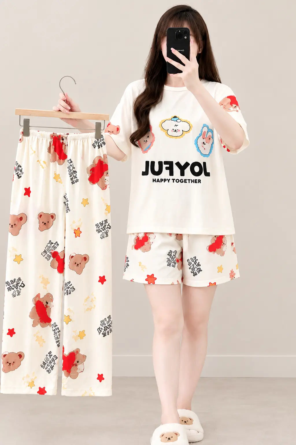 3 Piece Joyful Imported Nightwear Set