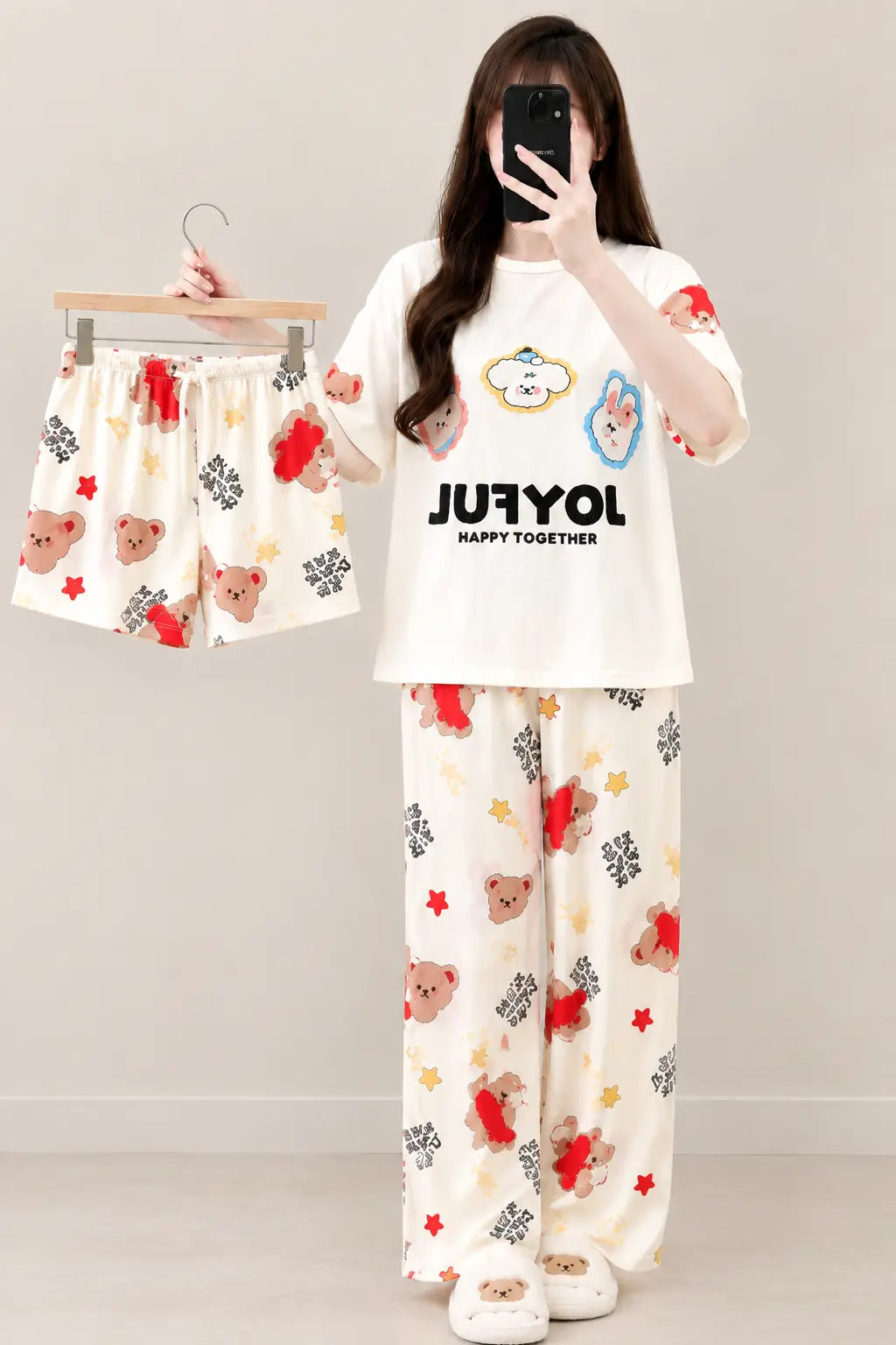 3 Piece Joyful Imported Nightwear Set