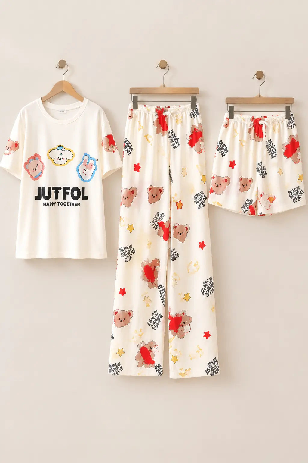 3 Piece Joyful Imported Nightwear Set