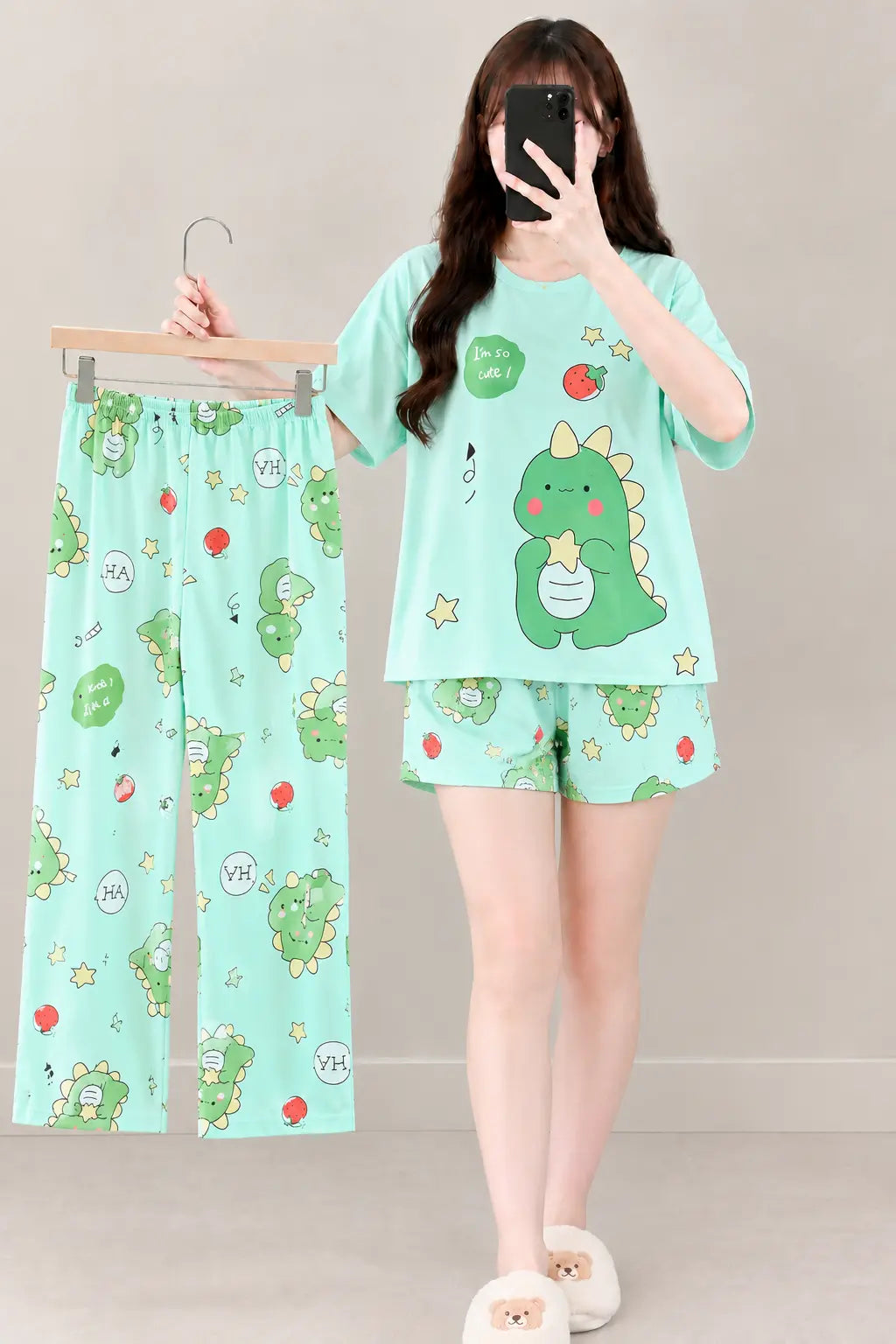 3 Piece Little Dino Imported Nightwear Set