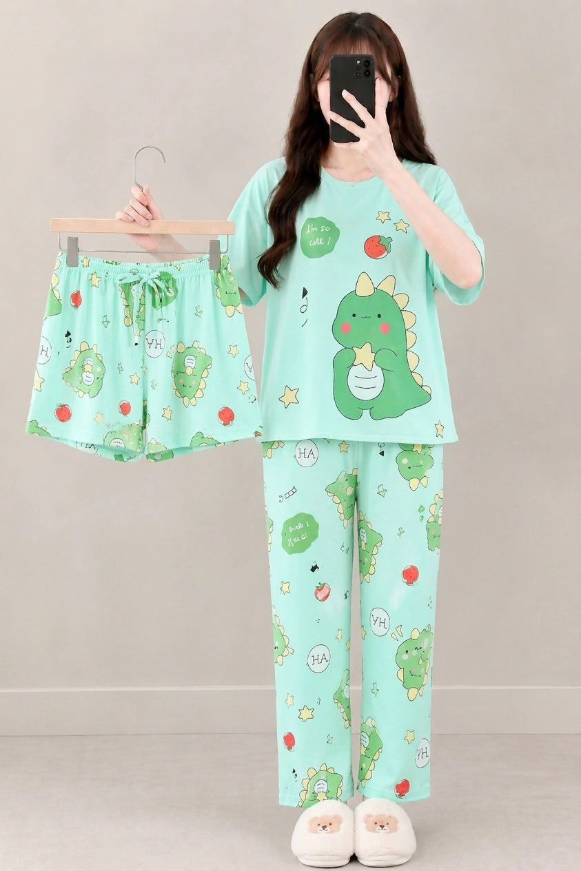 3 Piece Little Dino Imported Nightwear Set