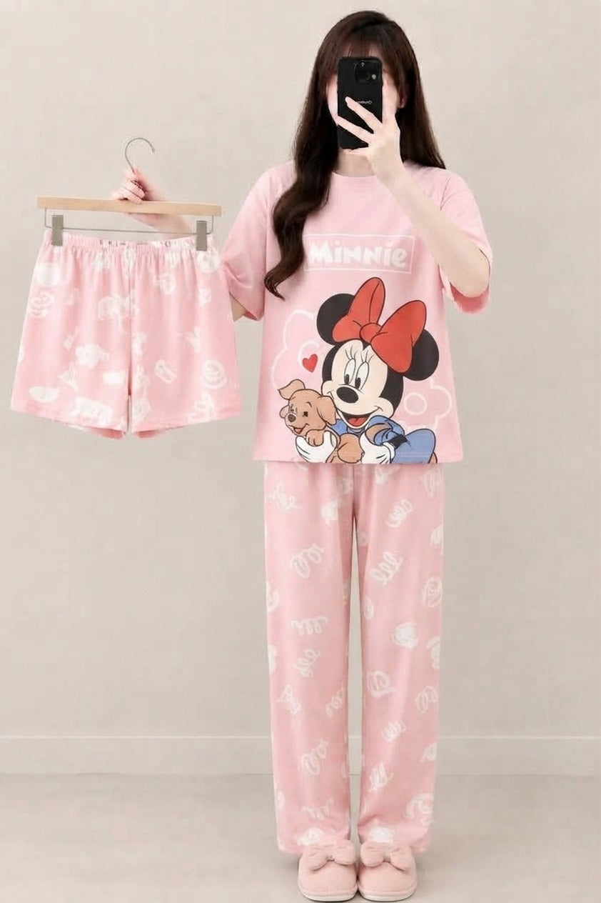3 Piece Minnie Mouse Imported Nightwear Set