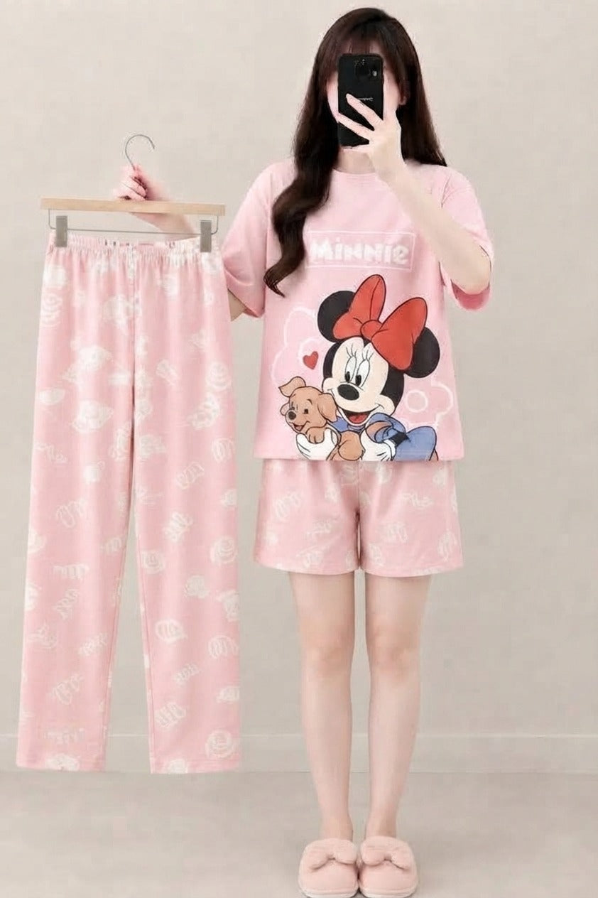 3 Piece Minnie Mouse Imported Nightwear Set