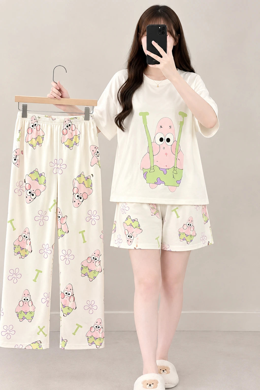 3 Piece Patrick Cartoon Imported Nightwear Set