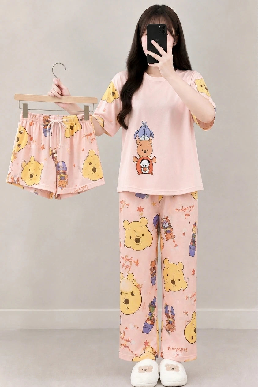 3 Piece Pooh Bear Imported Nightwear Set