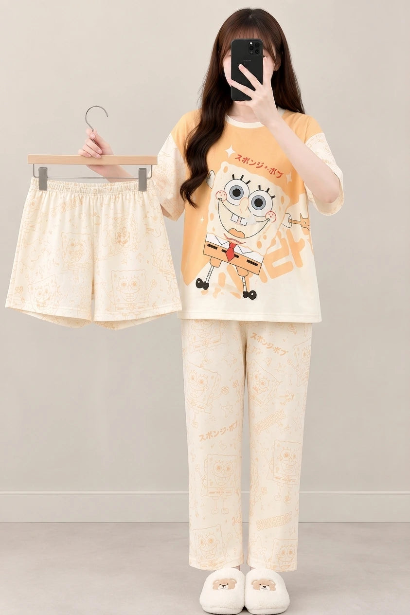 3 Piece Spong Bob Imported Nightwear Set