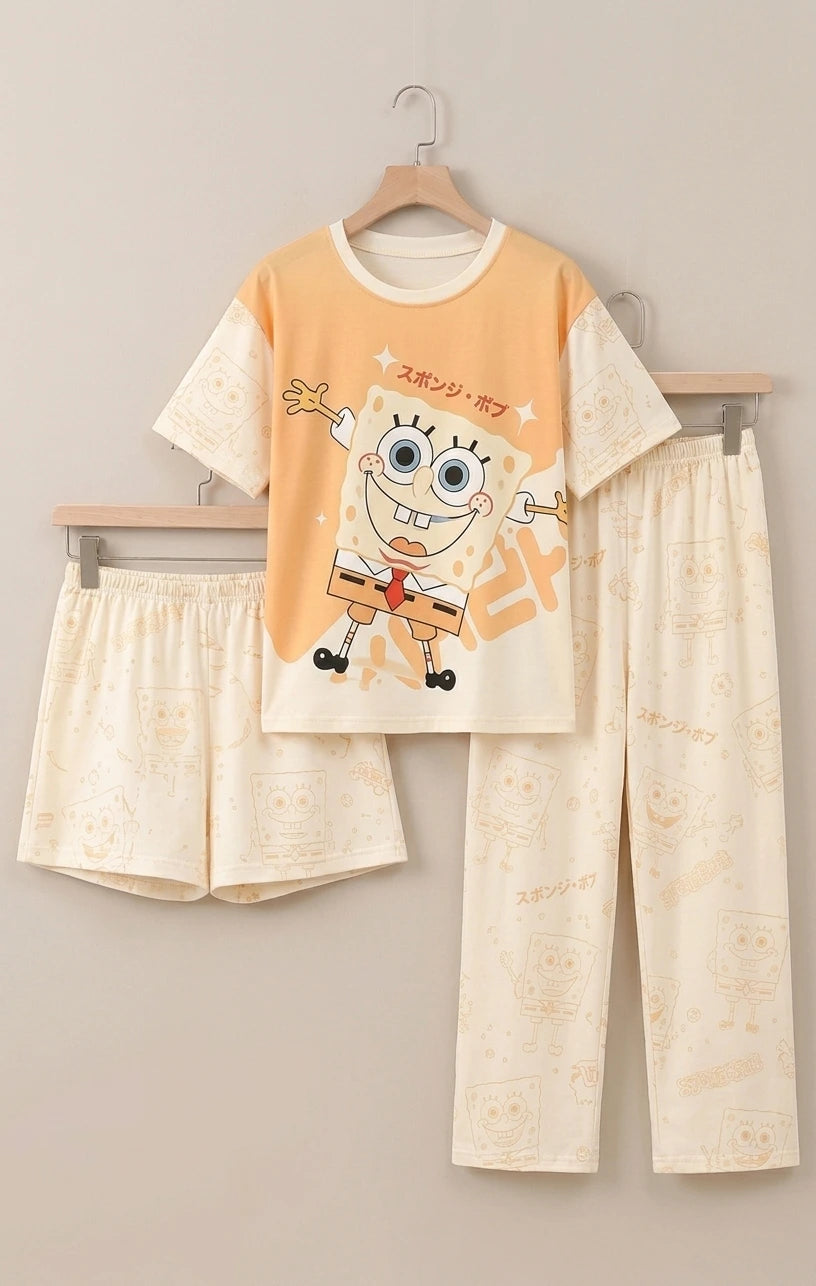 3 Piece Spong Bob Imported Nightwear Set