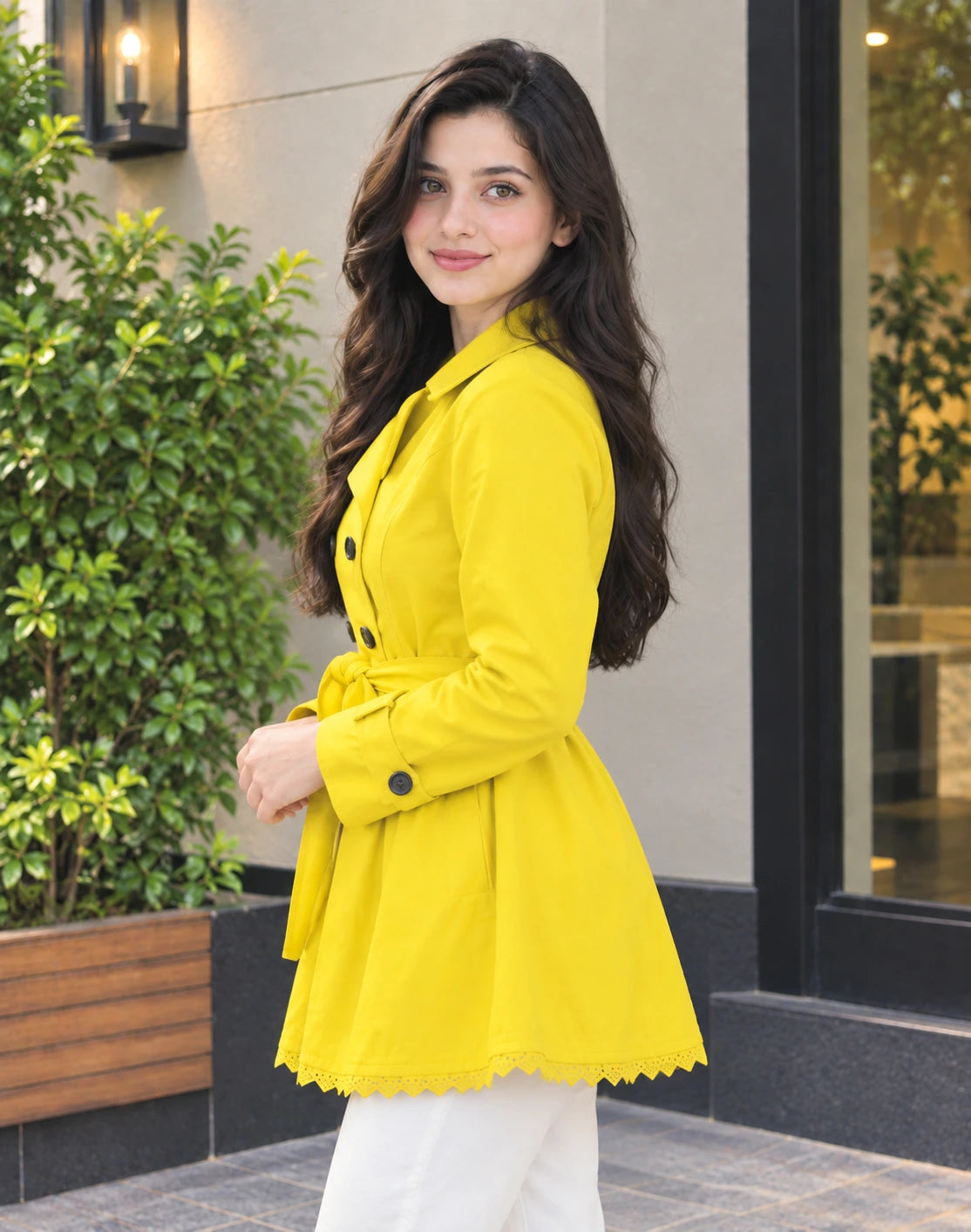 Women's Premium Trench Fleece Coat