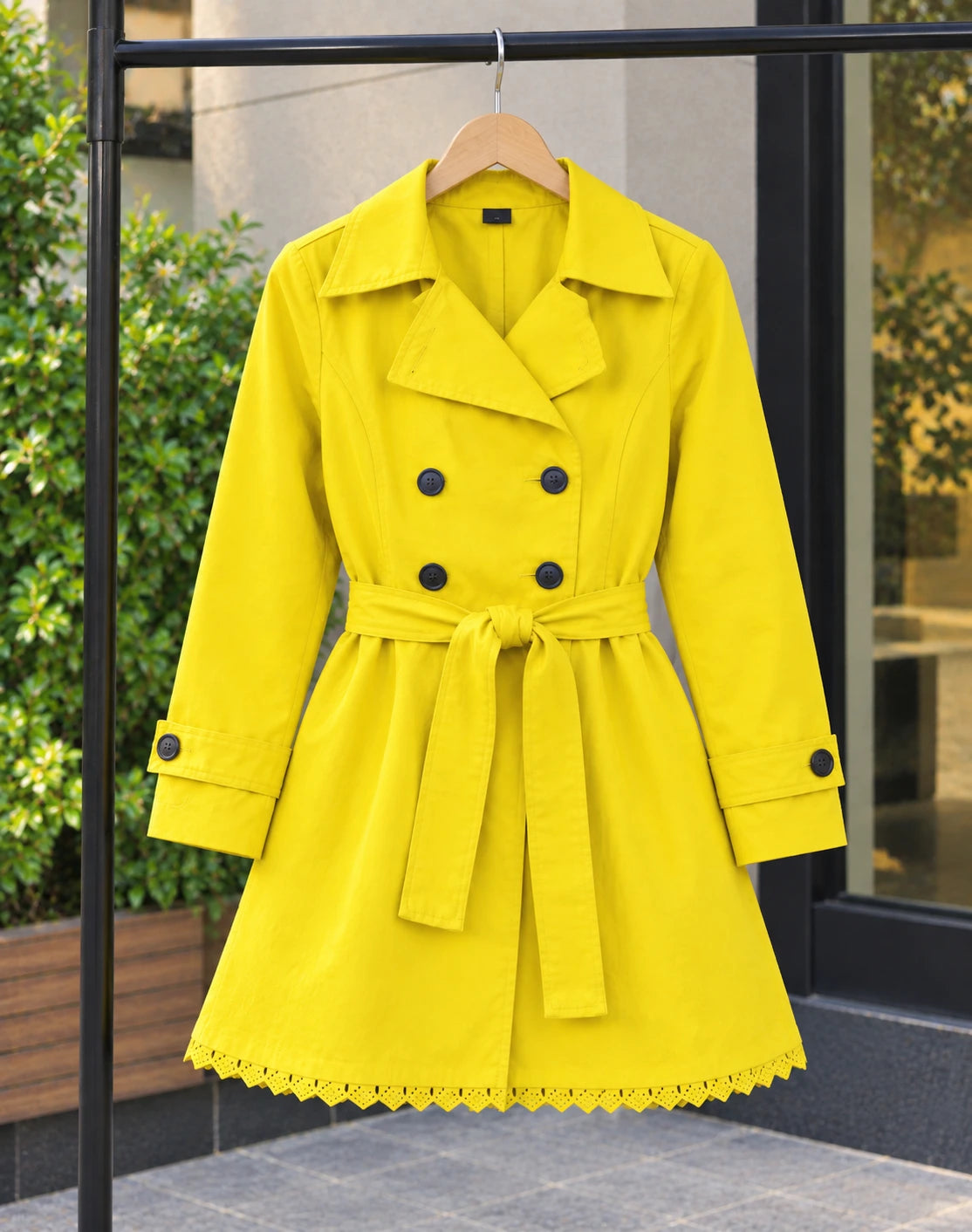 Women's Premium Trench Fleece Coat