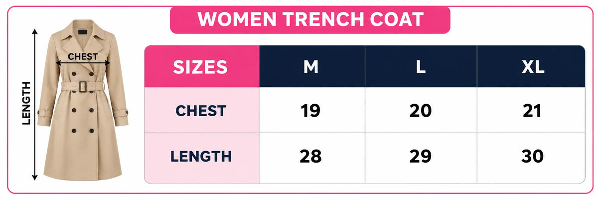 Women's Premium Trench Fleece Coat